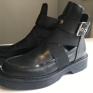 Zara Leather Ankle Boots with Openings